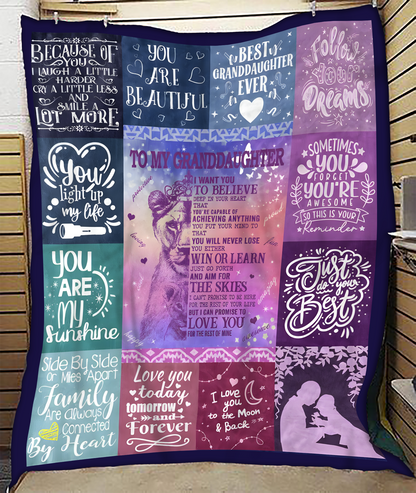 BLANKET FOR GRANDDAUGHTER – COMFORT & WARMTH GIFT FROM GRANDPARENTS  Sherpa Fleece Quilt Blanket virgo00 (SKUB11-BLK-04)