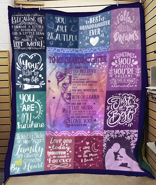 BLANKET FOR GRANDDAUGHTER – COMFORT & WARMTH GIFT FROM GRANDPARENTS  Sherpa Fleece Quilt Blanket virgo00 (SKUB11-BLK-04)