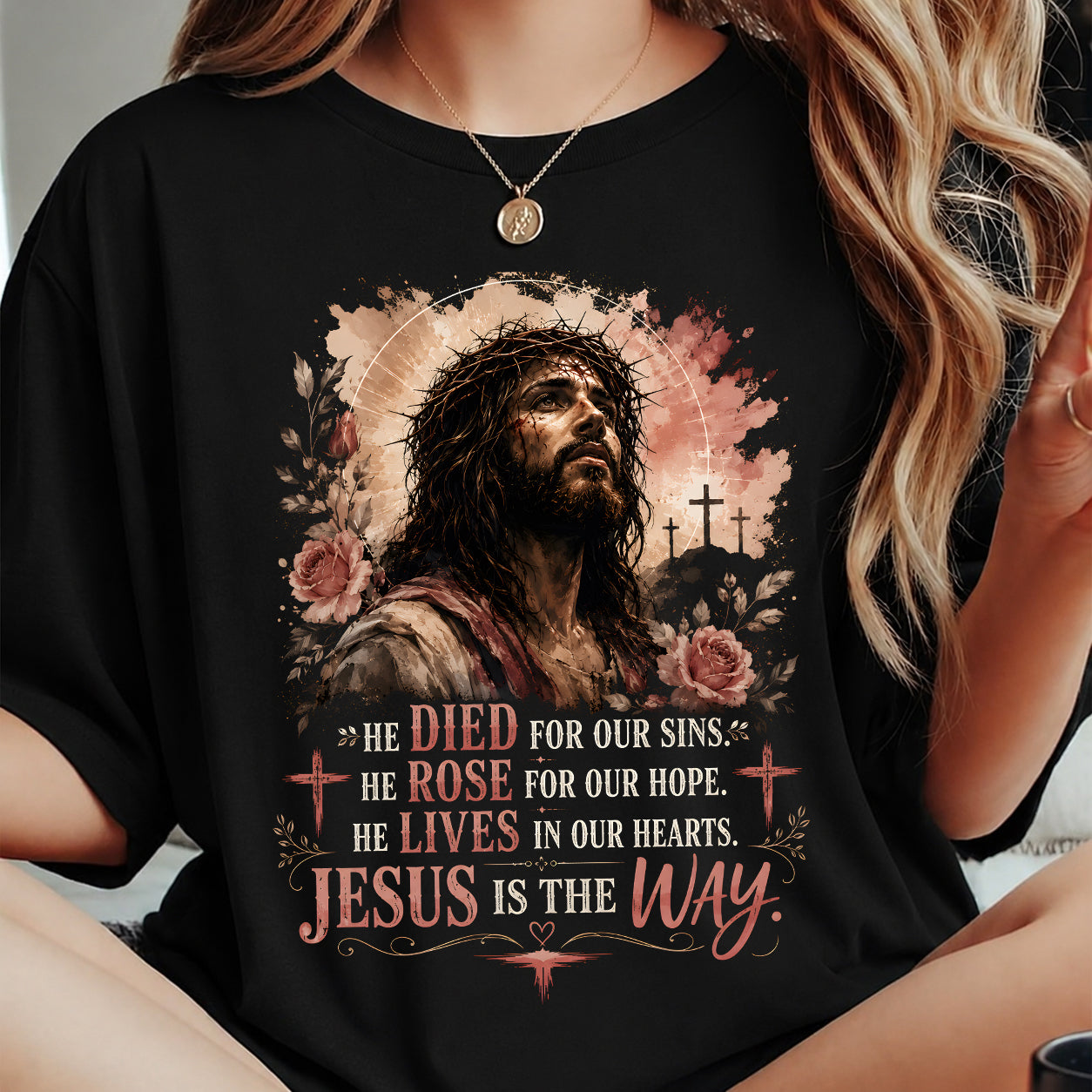 Christian T-Shirt Jesus is the Way - For Women - Virgo00 (SKU2608-08)