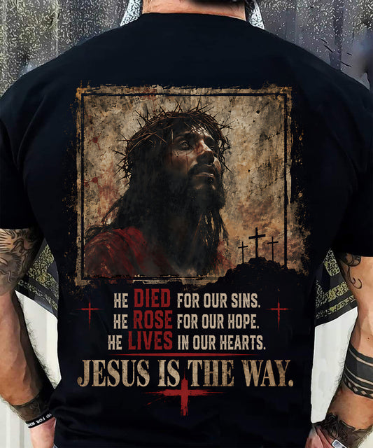 Christian T-Shirt Jesus is the way - For Men - Virgo00 (SKU2607-313)