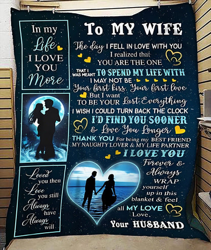 BLANKET FOR WIFE FROM HUSBAND – COMFORT & WARMTH GIFT Sherpa Fleece Blanket (SKU-CHAU-B11)