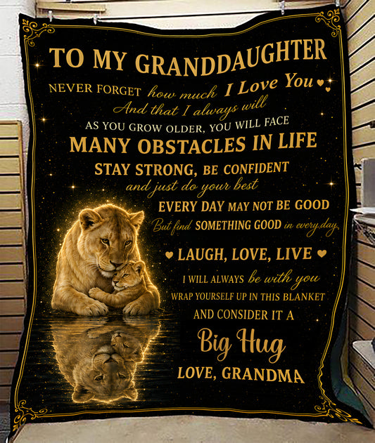 BLANKET FOR GRANDDAUGHTER – COMFORT & WARMTH GIFT FROM GRANDMA  (SKU2607-130)