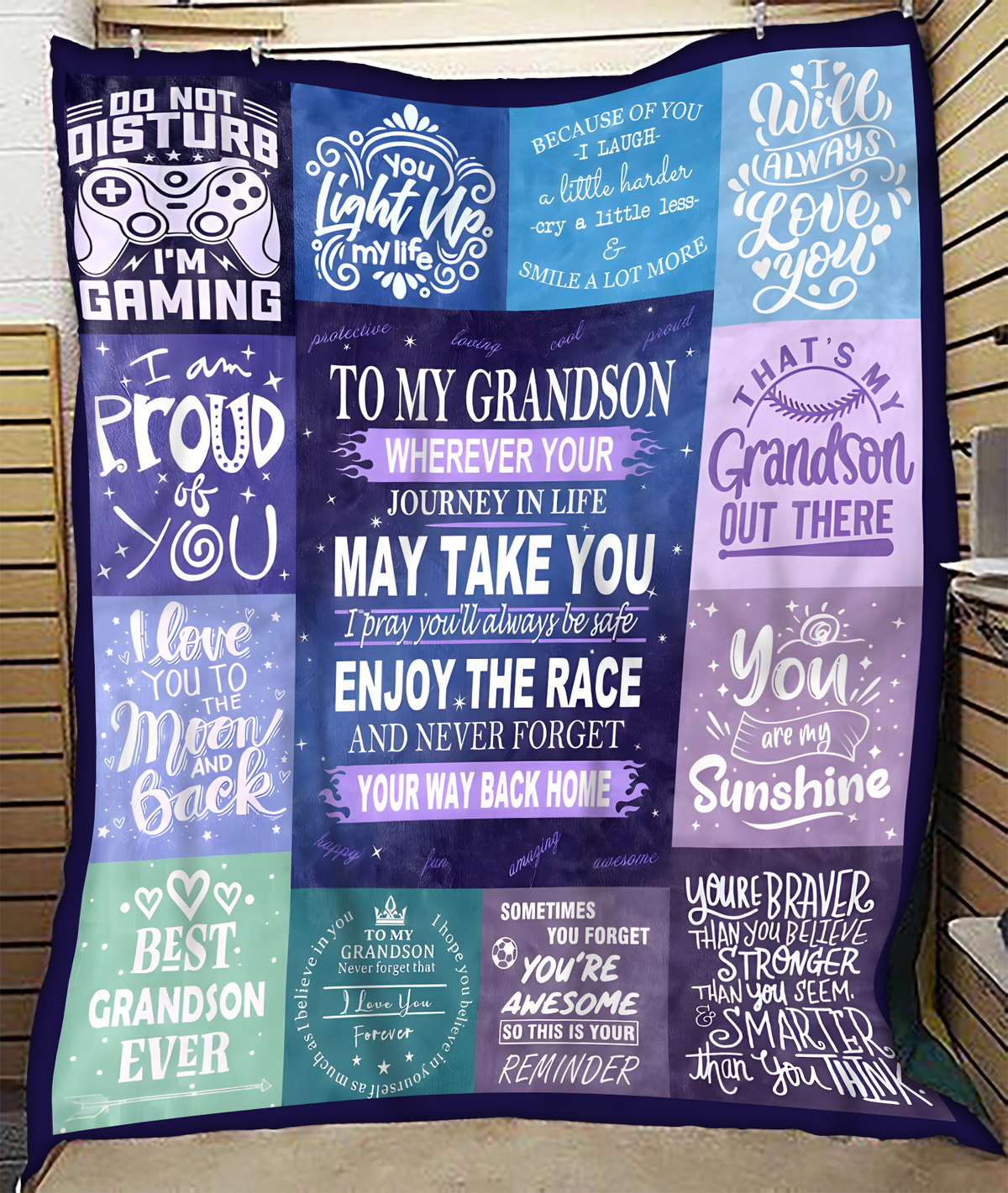 BLANKET FOR GRANDSON – COMFORT & WARMTH GIFT FROM GRANDPARENTS  Sherpa Fleece Quilt Blanket virgo00 (SKUB11-BLK-02)