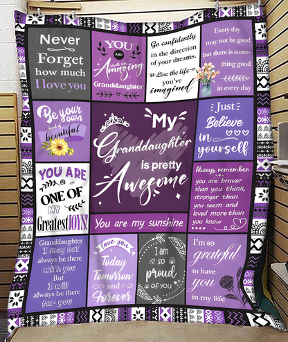 BLANKET FOR GRANDDAUGHTER – COMFORT & WARMTH GIFT FROM GRANDPARENTS  Sherpa Fleece Quilt Blanket virgo00 (SKUB11-BLK-03)