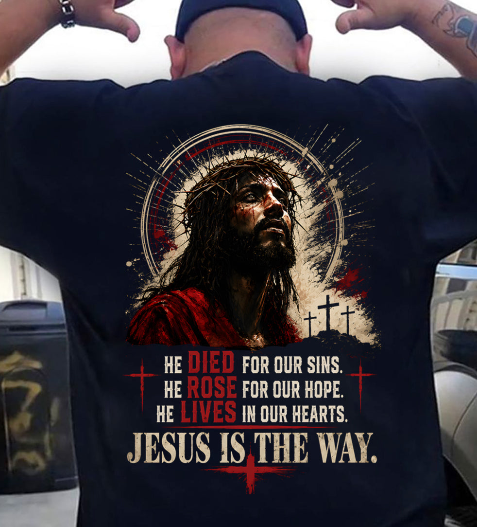 Christian T-Shirt Jesus is the Way - For Men - Virgo00 (SKU2608-06)