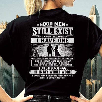 GOOD MEN STILL EXIST I KNOW BECAUSE HAVE ONE - Perfect gift for your girlfriend or wife From Husband - virgo00 (SKU2608-562-00)