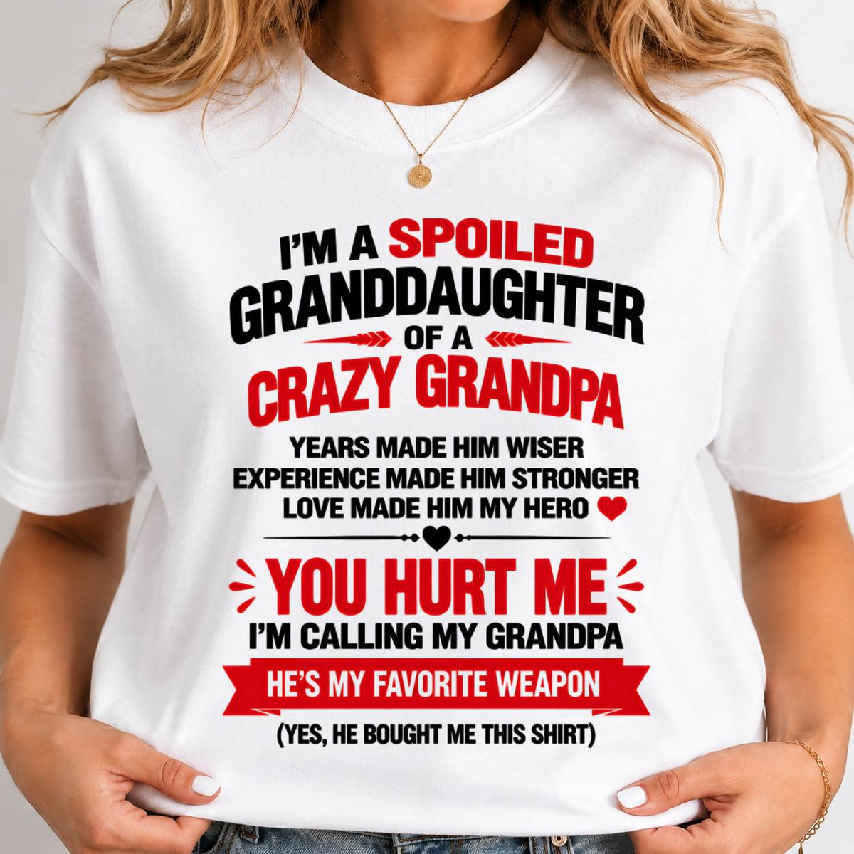 SHIRT Grandpa Is A Hero - From Grandpa - To Granddaughter - Virgo00 (SKU2609-354-00)