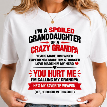 SHIRT Grandpa Is A Hero - From Grandpa - To Granddaughter - Virgo00 (SKU2609-354-00)