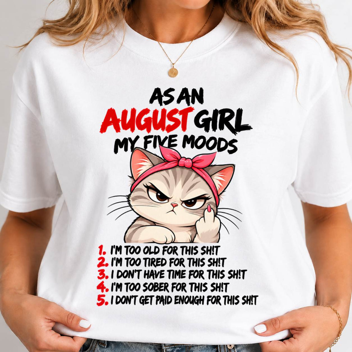AUGUST SHIRT August Girl, My 5 Moods - For Women - Virgo08 (SKU2610-164-08)