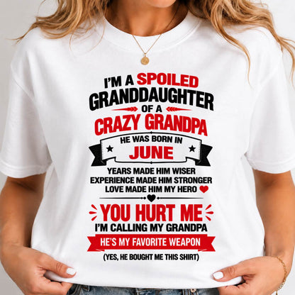JUNE SHIRT Grandpa Is A Hero - From Grandpa - To Granddaughter - Virgo06 (SKU2609-354-06)