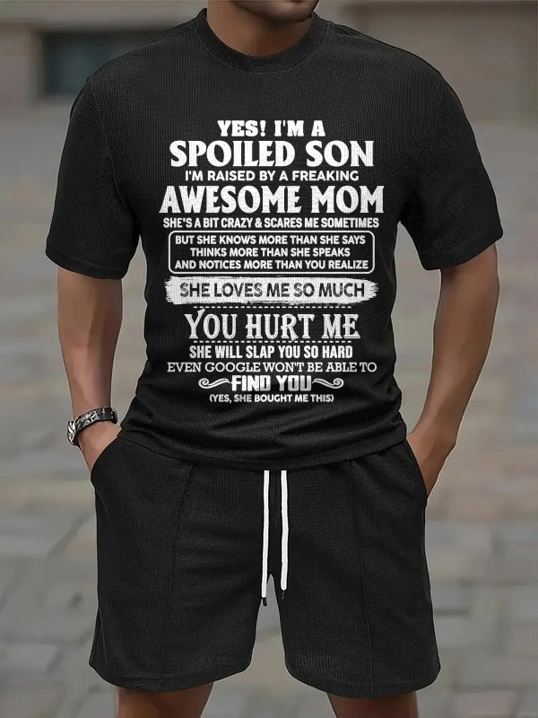 virgo00 - YES! I'M A SPOILED SON I'M RAISED BY A FREAKING AWESOME MOM - Birthday Gift From Mom / Woman A09-739