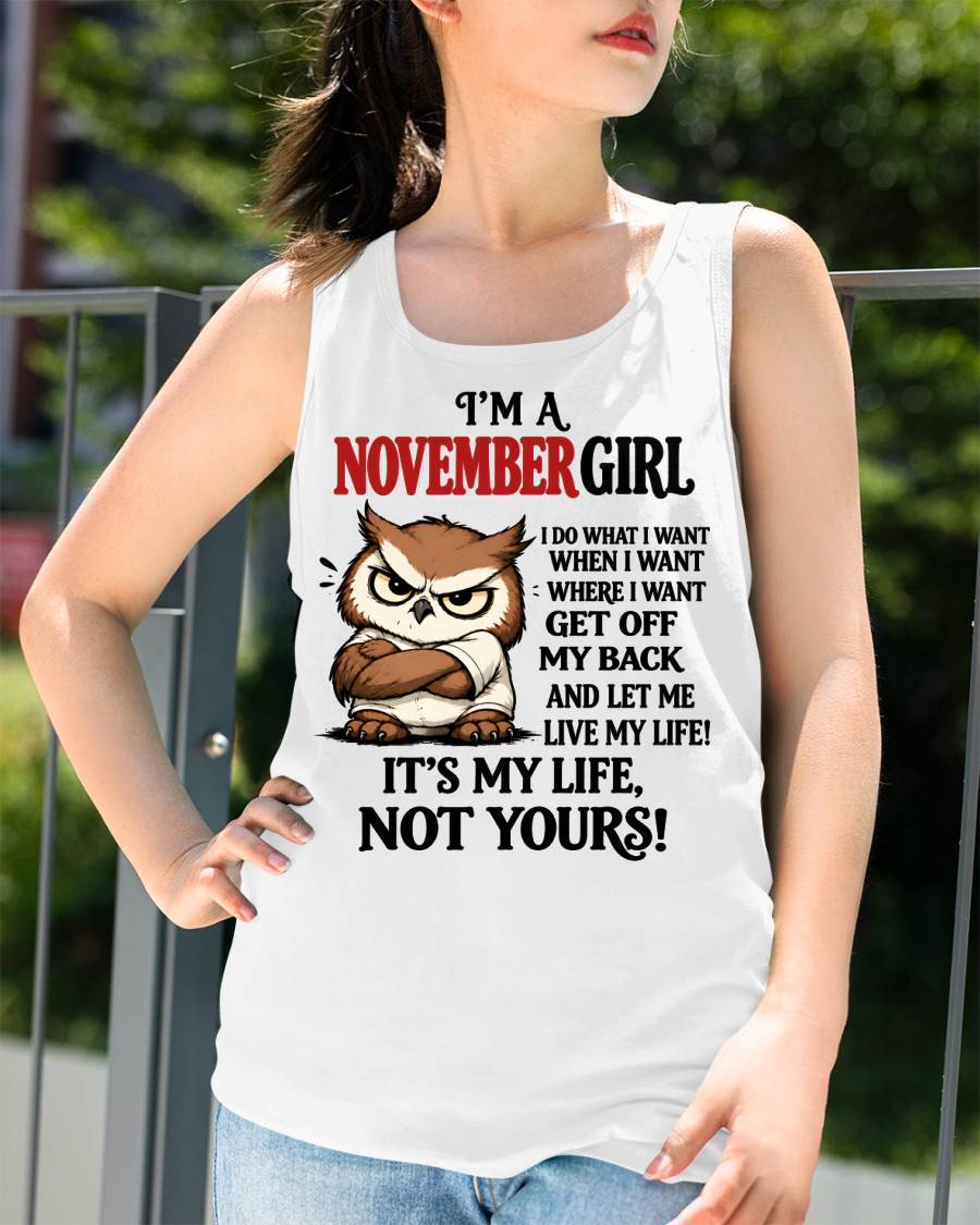 NOVEMBER SHIRT It's My Life, Not Yours - For Women - Virgo11 (SKU2609-328-11)