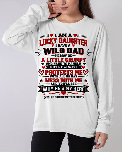 SHIRT I'm A Lucky Daughter - From Dad - To Daughter - Virgo00 (SKU2609-240)