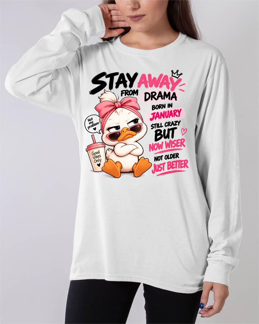 JANUARY SHIRT Stay Away From Drama - For Women - Virgo01 (SKU2609-205-01)