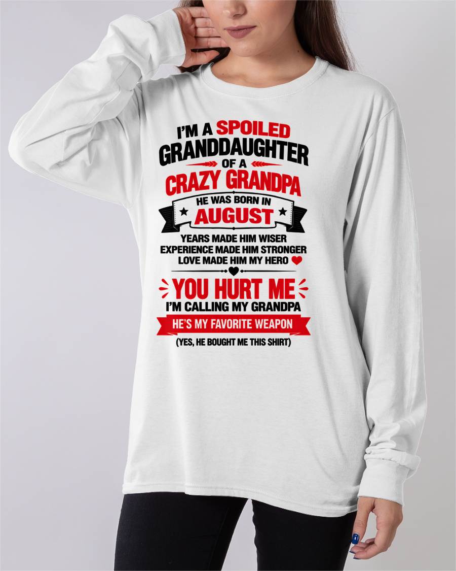 AUGUST SHIRT Grandpa Is A Hero - From Grandpa - To Granddaughter - Virgo08 (SKU2609-354-08)