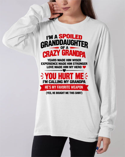 SHIRT Grandpa Is A Hero - From Grandpa - To Granddaughter - Virgo00 (SKU2609-354-00)