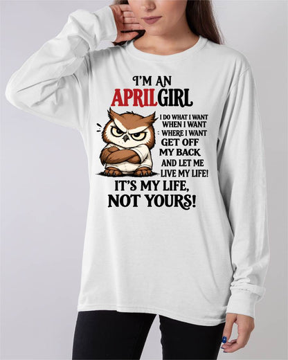 APRIL SHIRT It's My Life, Not Yours - For Women - Virgo04 (SKU2609-328-04)