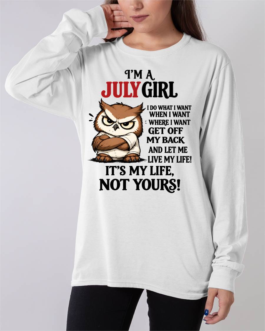 JULY SHIRT It's My Life, Not Yours - For Women - Virgo07 (SKU2609-328-07)