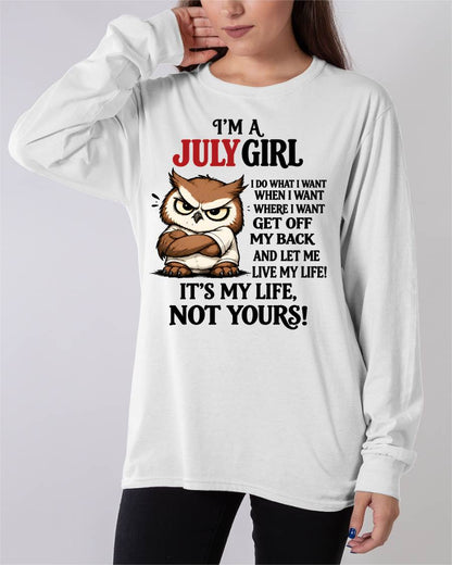 JULY SHIRT It's My Life, Not Yours - For Women - Virgo07 (SKU2609-328-07)