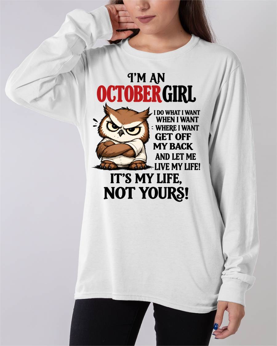 OCTOBER SHIRT It's My Life, Not Yours - For Women - Virgo10 (SKU2609-328-10)