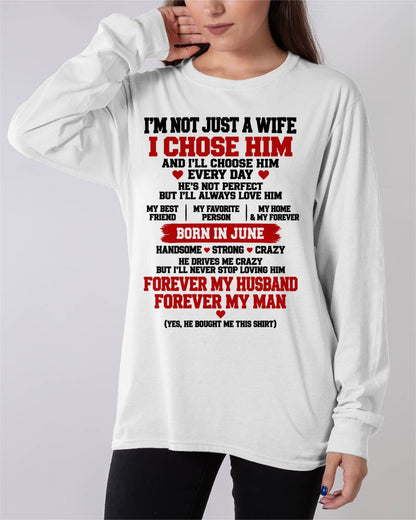 JUNE SHIRT I'M NOT JUST A WIFE - FROM HUSBAND - TO MY WIFE - Virgo06 (SKU2609-78-06)