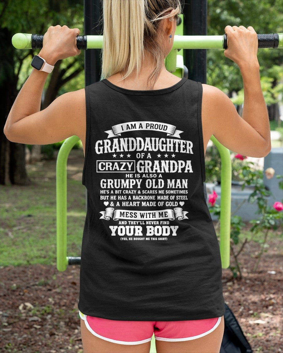virgo00 - I AM A PROUD GRANDDAUGHTER OF A CRAZY GRANDPA - Birthday Gift From Grandpa - (SKU2606-67-00)