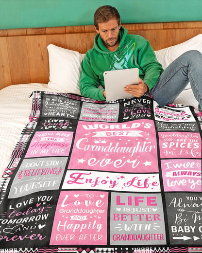 TO MY GRANDDAUGHTER - GIFT FOR GRANDDAUGHTER - Sherpa Fleece Blanket From Grandparent (SKUB-virgo-07)