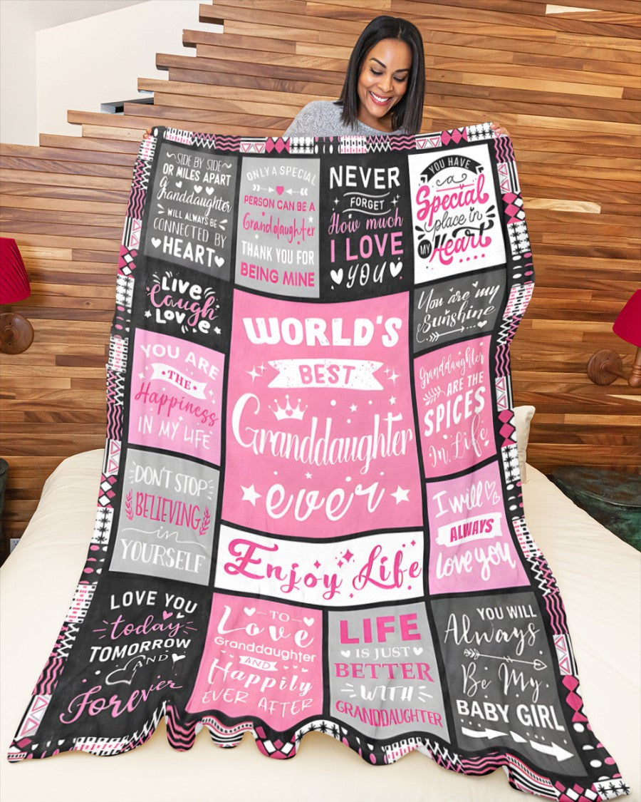 TO MY GRANDDAUGHTER - GIFT FOR GRANDDAUGHTER - Sherpa Fleece Blanket From Grandparent (SKUB-virgo-07)