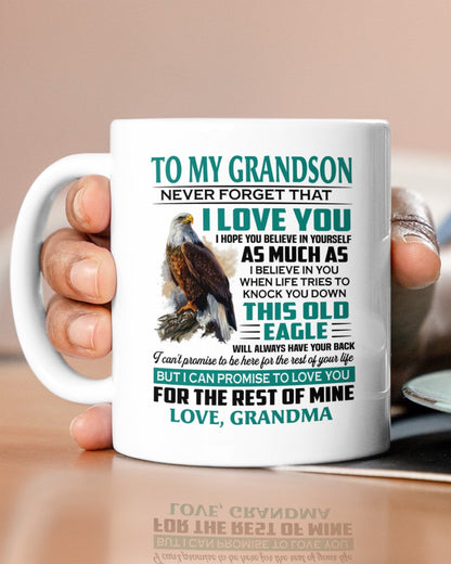 TO GRANDSON MUG 02 - GIFT FROM GRANDMA - virgo00
