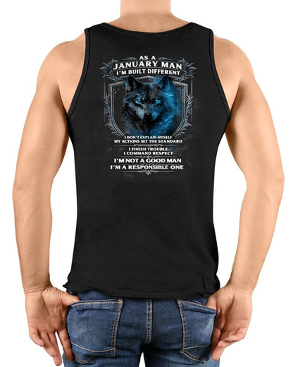JANUARY - BUILT DIFFERENT - BIRTHDAY T-SHIRT FOR MEN - Virgo01 (SKU12-301-01)