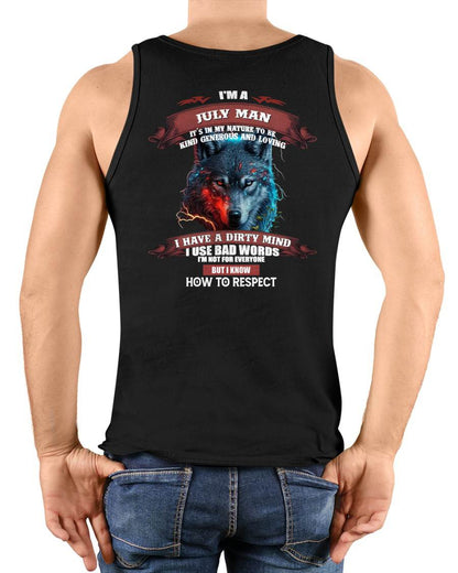 JULY - KNOW HOW TO RESPECT - BIRTHDAY T-SHIRT FOR MEN - Virgo07 (SKU12-162-07)
