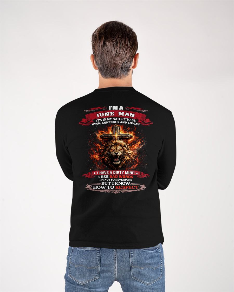 JUNE - KIND AND LOVING ARE MY NATURE - PREMIUM DTG PRINT BIRTHDAY T-SHIRT FOR MEN - Virgo06 (SKU26T-01-31-06)
