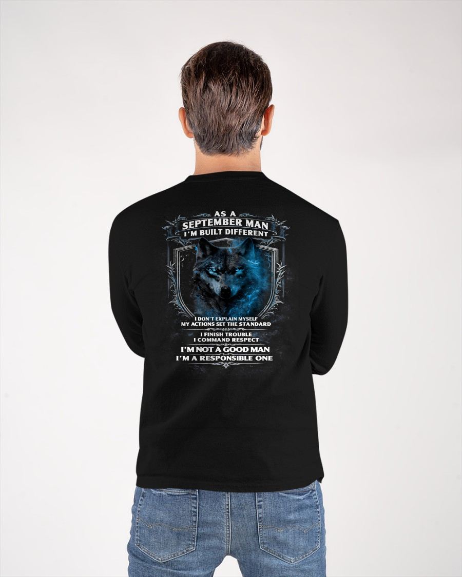 SEPTEMBER - BUILT DIFFERENT - BIRTHDAY T-SHIRT FOR MEN - Virgo09 (SKU12-301-09)