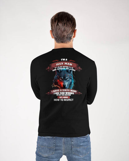 JULY - KNOW HOW TO RESPECT - BIRTHDAY T-SHIRT FOR MEN - Virgo07 (SKU12-162-07)