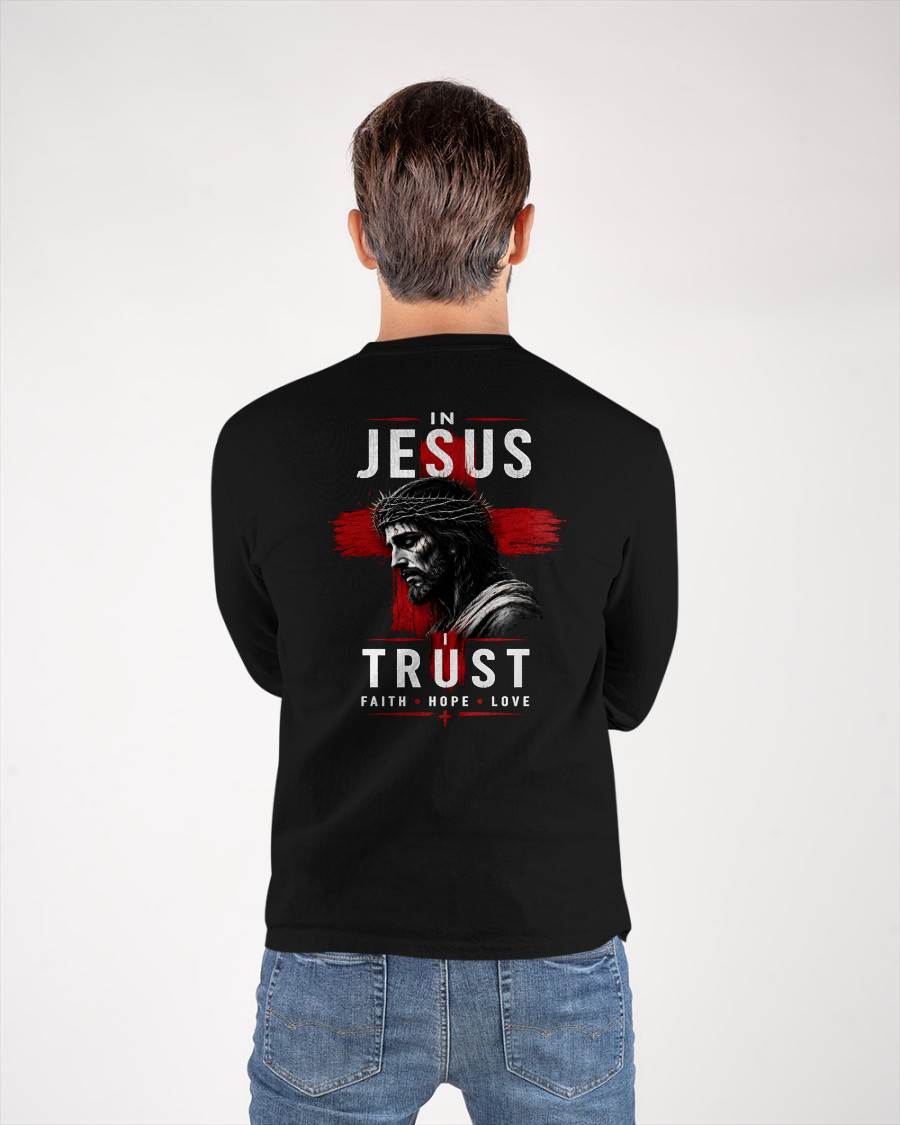 IN JESUS I TRUST Faith • Hope • Love - CHRISTIAN T-SHIRT - FOR MEN Virgo00 (SKU2608-80)
