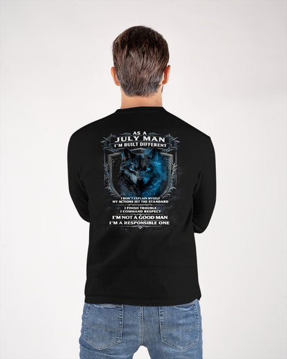 JULY - BUILT DIFFERENT - BIRTHDAY T-SHIRT FOR MEN - Virgo07 (SKU12-301-07)