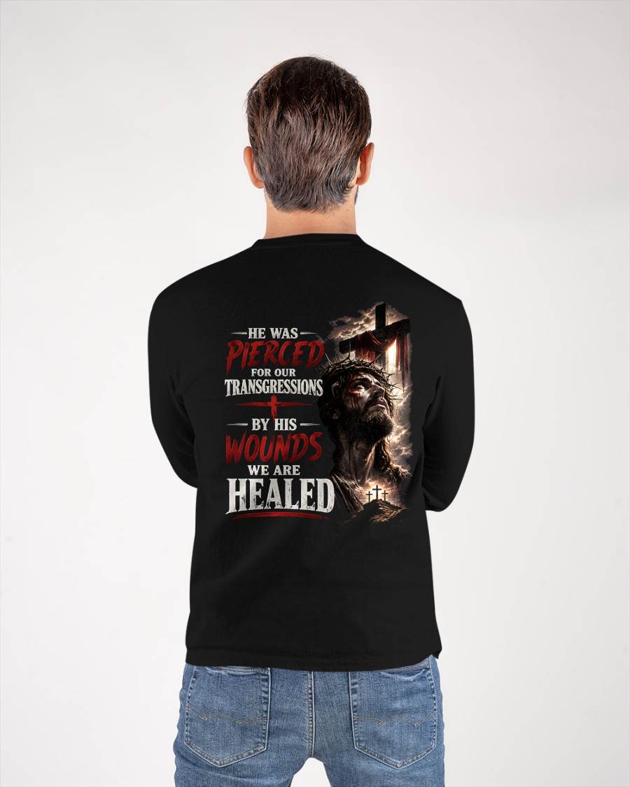 HE WAS PIERCED FOR OUR TRANSGRESSIONS  - CHRISTIAN T-SHIRT - FOR MEN Virgo00 (SKU2608-70)