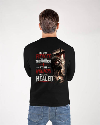 HE WAS PIERCED FOR OUR TRANSGRESSIONS  - CHRISTIAN T-SHIRT - FOR MEN Virgo00 (SKU2608-70)