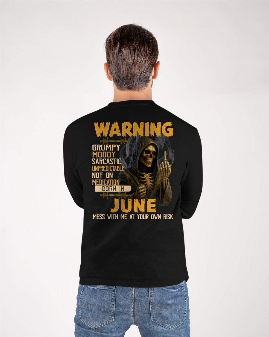 JUNE - WARNING GRUMPY MOODY - BIRTHDAY T-SHIRT FOR MEN - Virgo06 (SKU26T-01-07-06)