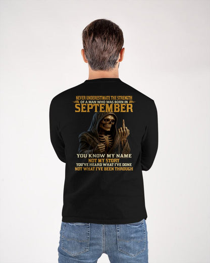 SEPTEMBER - NEVER UNDERESTIMATE - BIRTHDAY T-SHIRT FOR MEN - Virgo09 (SKU26T-01-06-09)