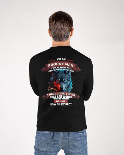 AUGUST - KNOW HOW TO RESPECT - BIRTHDAY T-SHIRT FOR MEN - Virgo08 (SKU12-162-08)