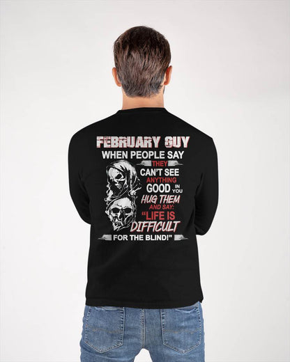 FEBRUARY - HUG THEM AND SAY... - BIRTHDAY T-SHIRT FOR MEN - Virgo02 (SKU12-253-02)