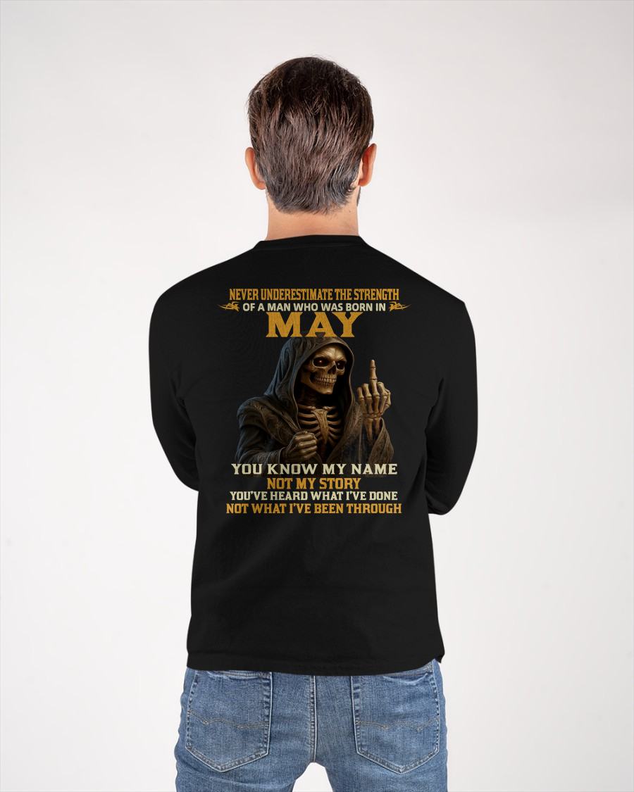 MAY - NEVER UNDERESTIMATE - BIRTHDAY T-SHIRT FOR MEN - Virgo05 (SKU26T-01-06-05)