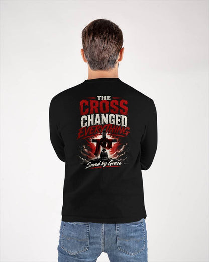 THE CROSS CHANGED EVERYTHING - CHRISTIAN T-SHIRT - FOR MEN Virgo00 (SKU2608-78)