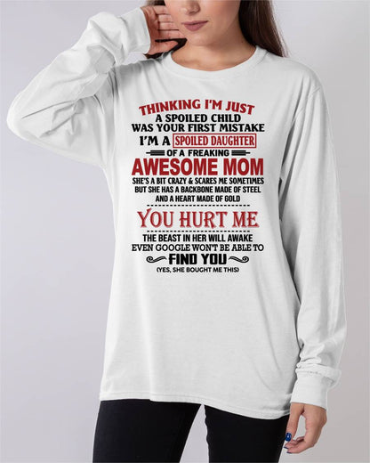 TO MY DAUGHTER - SPOILED DAUGHTER - PERFECT GIFT FOR DAUGHTER - GIFT FROM MOM - virgo00 (SKU10-151-00)