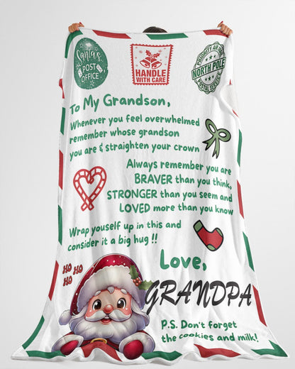 BLANKET FOR GRANDSON – COMFORT & WARMTH GIFT FROM GRANDPA  Sherpa Fleece Quilt Blanket virgo00 (SKUB10-182)