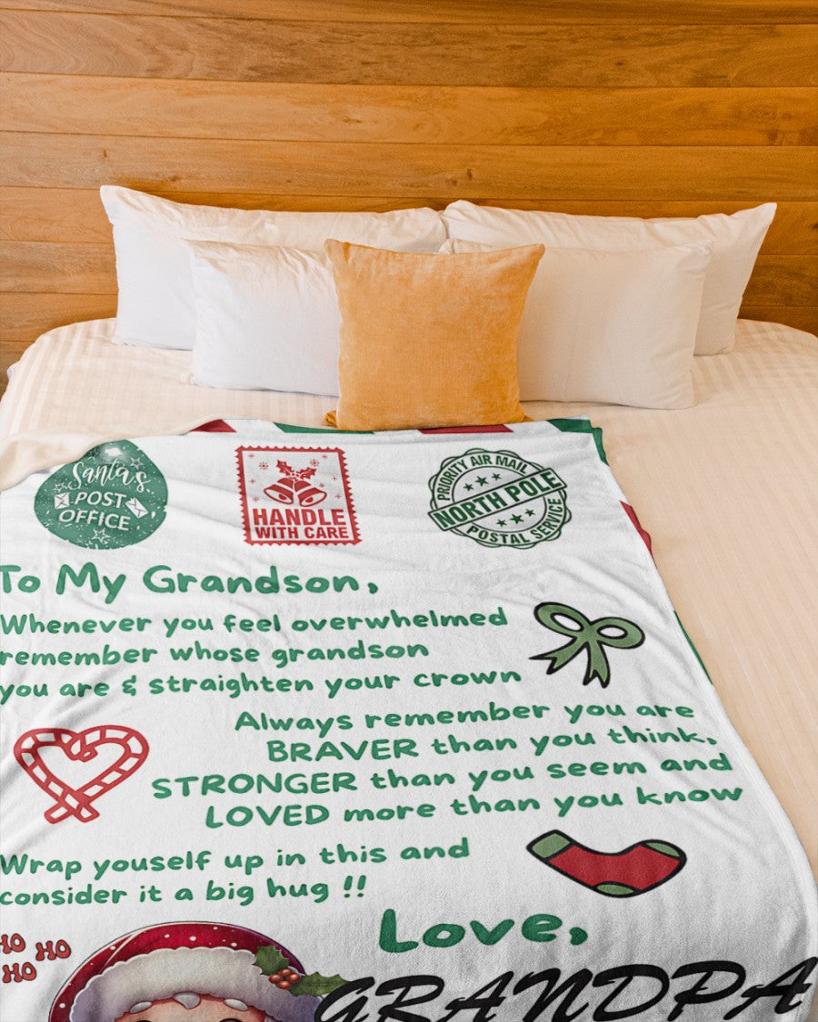 BLANKET FOR GRANDSON – COMFORT & WARMTH GIFT FROM GRANDPA  Sherpa Fleece Quilt Blanket virgo00 (SKUB10-182)