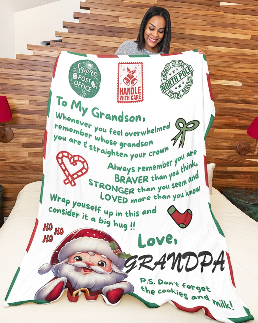 BLANKET FOR GRANDSON – COMFORT & WARMTH GIFT FROM GRANDPA  Sherpa Fleece Quilt Blanket virgo00 (SKUB10-182)