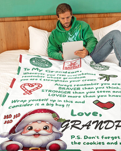 BLANKET FOR GRANDSON – COMFORT & WARMTH GIFT FROM GRANDPA  Sherpa Fleece Quilt Blanket virgo00 (SKUB10-182)