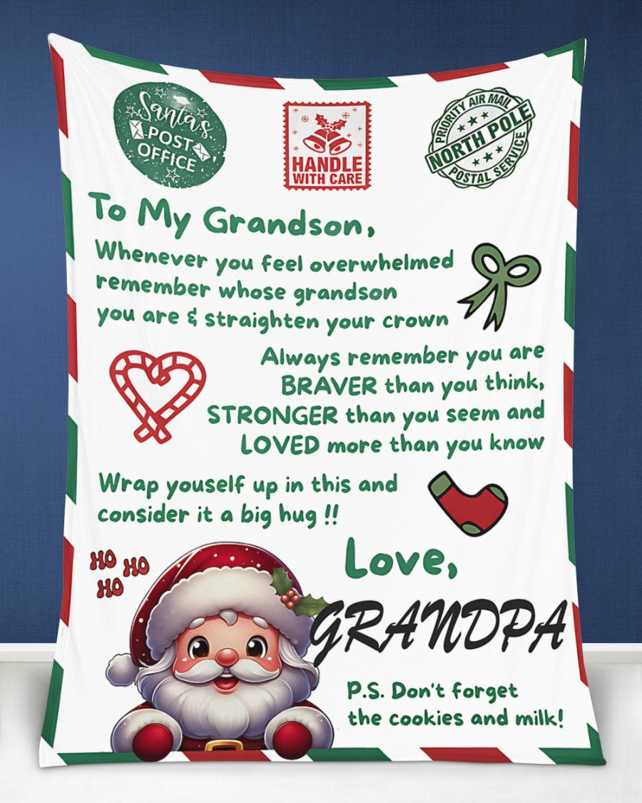 BLANKET FOR GRANDSON – COMFORT & WARMTH GIFT FROM GRANDPA  Sherpa Fleece Quilt Blanket virgo00 (SKUB10-182)